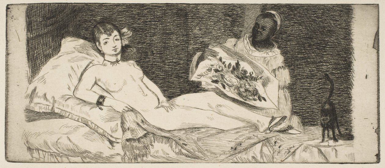Olympia lille tallerken, 1867. af Édouard Manet