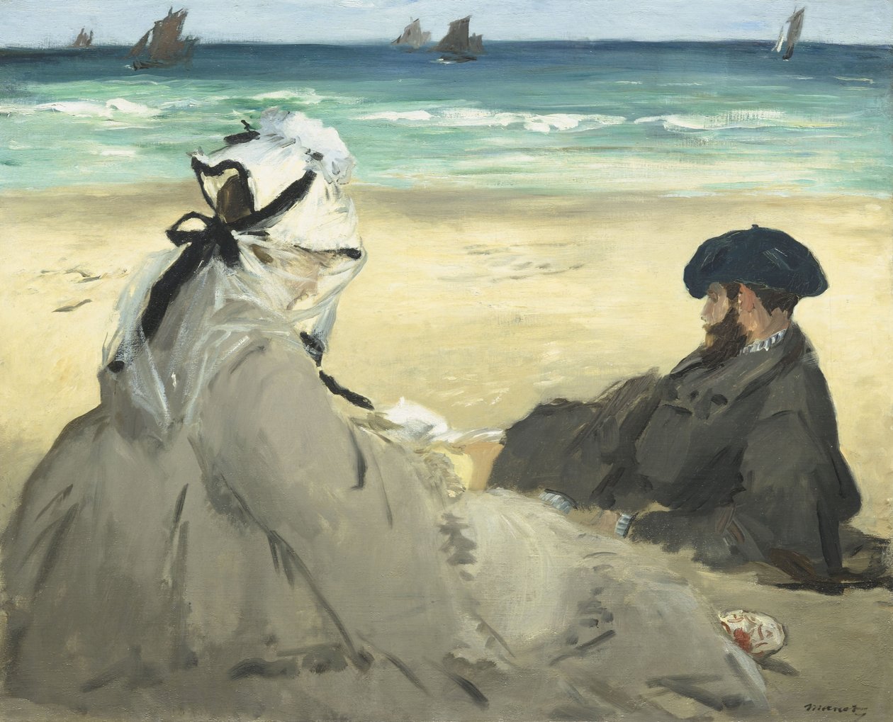 På stranden af Édouard Manet