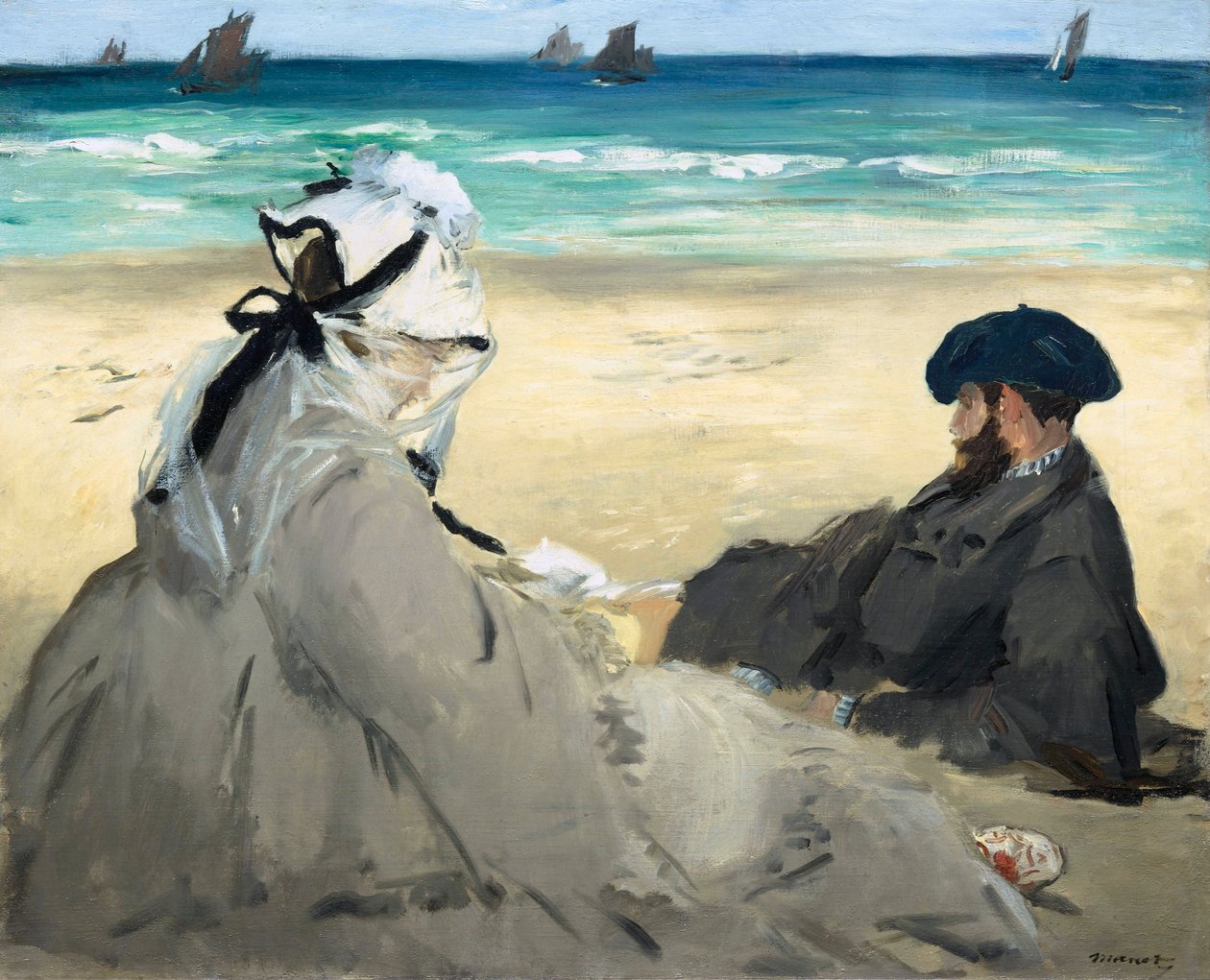 På stranden, 1873 af Édouard Manet