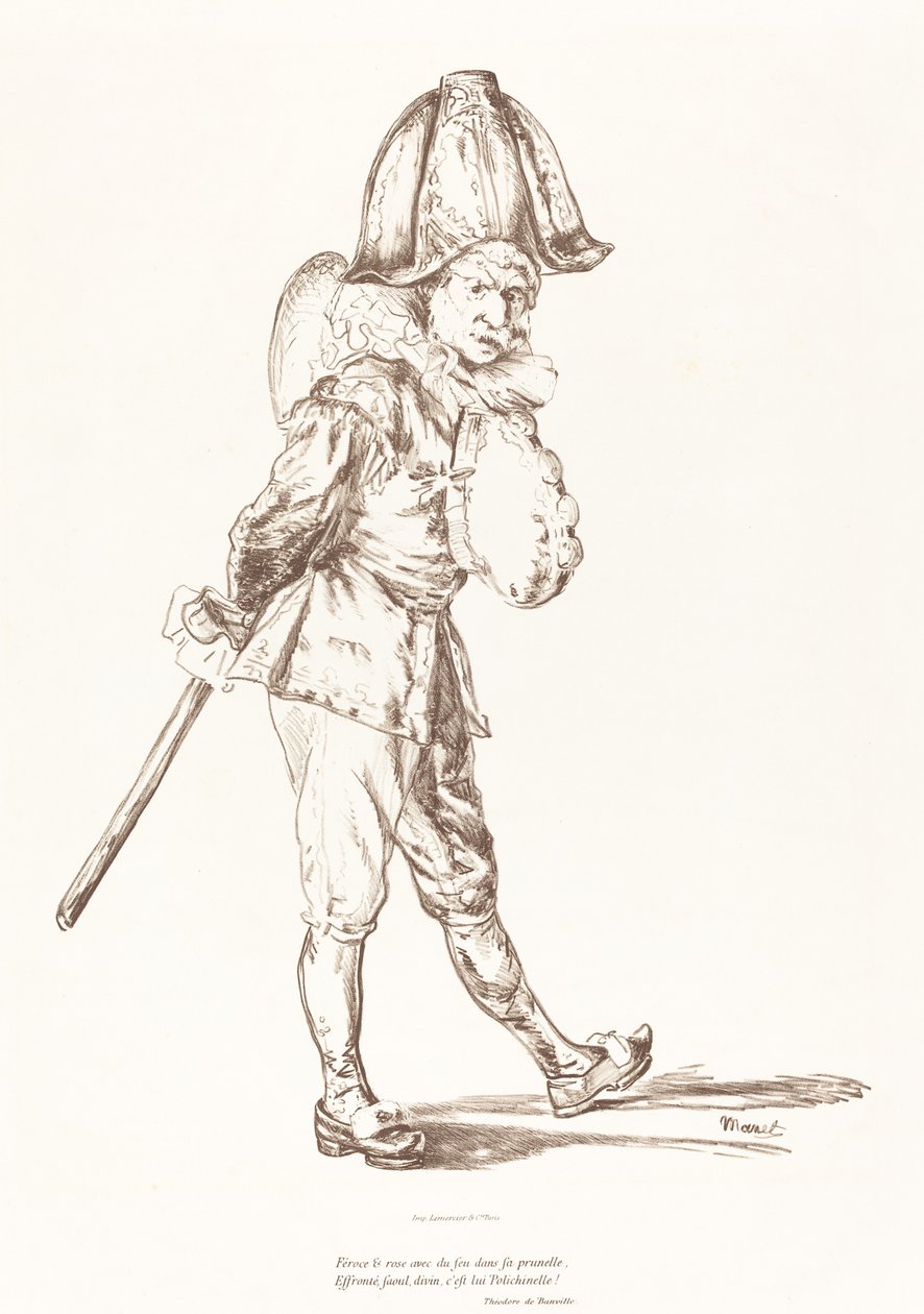Punchinello, 1874. af Édouard Manet