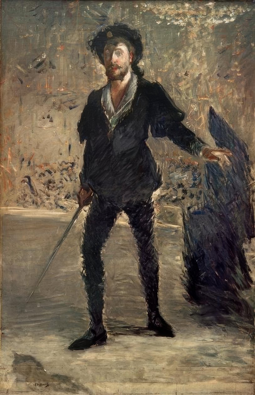 Portræt af Faure i rollen som Hamlet af Édouard Manet