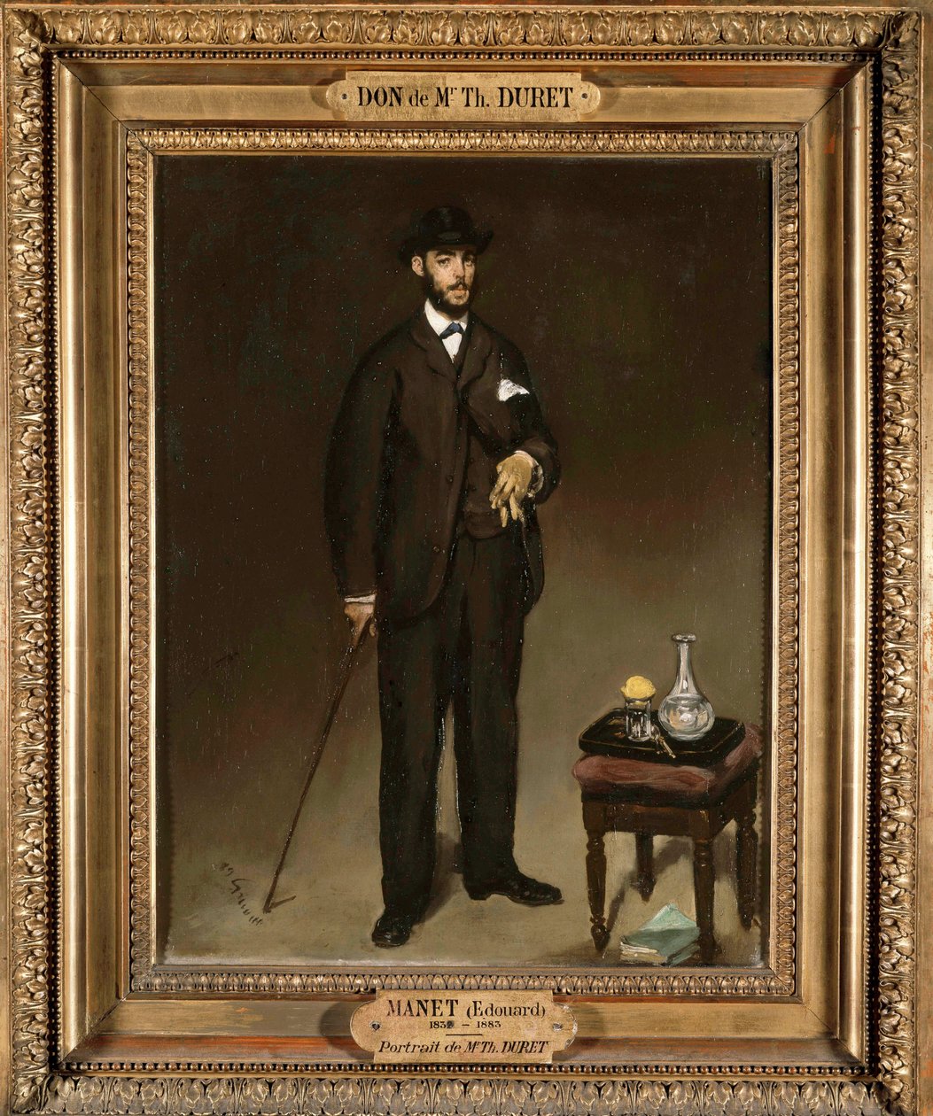Portrait en pied de Theodore Duret (1838-1927), samler og kunstkritiker Maleri af Edouard Manet (1832-1883) 1868 Søn. 0,43x0,35 m Paris, musee du petit palais - Portræt i fuld længde af Theodore Duret (1838-1927), samler og kunstkritiker. Maleri af Ed af Édouard Manet