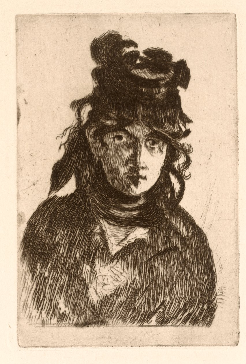 Portræt af Berthe Morisot af Édouard Manet