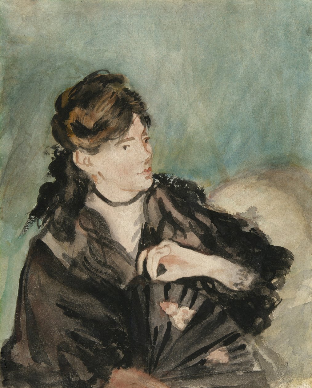 Portræt af Berthe Morisot, 1873-74 af Édouard Manet