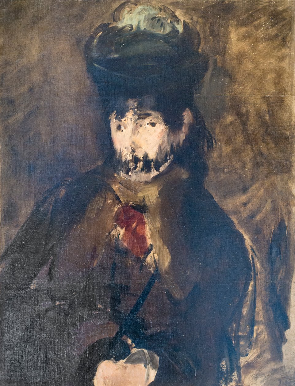 Portræt af Berthe Morisot i slør, ca. 1872 (olie på lærred) af Édouard Manet