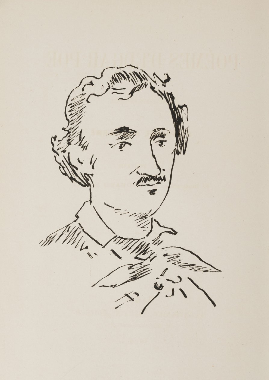 Portræt af Edgar Allan Poe 1809-1849, 1889. af Édouard Manet