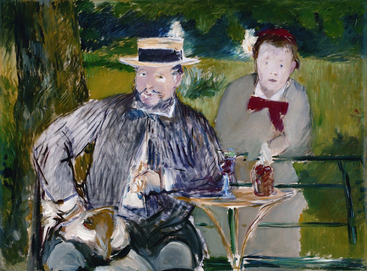 Portræt af Ernest Hoschede og hans datter Martha, ca. 1876 (olie på lærred) af Édouard Manet