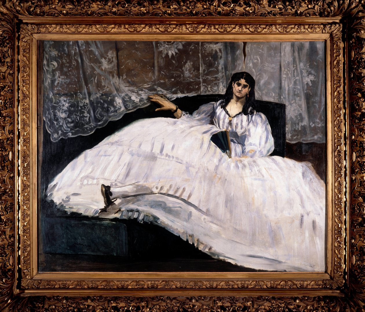 Portræt af Jeanne Duval, elskerinde til Baudelaire. Maleri af Edouard Manet (1832-1883) af Édouard Manet