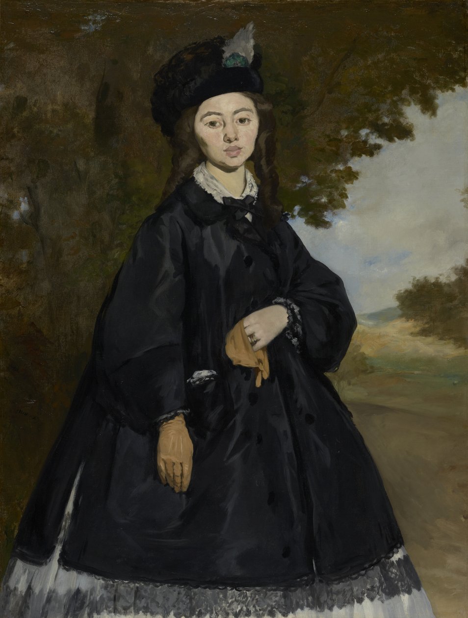 Portræt af Madame Brunet, ca. 1861-3 (olie på lærred) af Édouard Manet