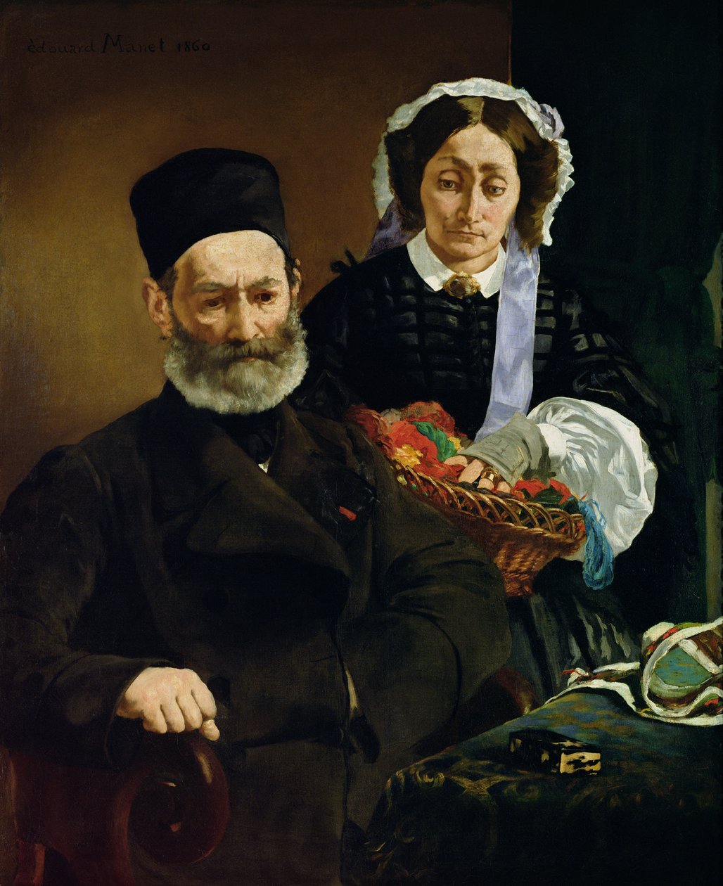 Portræt af Monsieur og Madame Auguste Manet af Édouard Manet