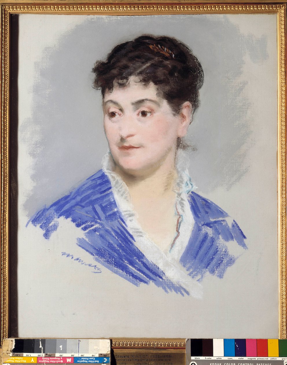 Portræt af fru Emile Zola. Maleri af Edouard Manet (1832-1883) af Édouard Manet