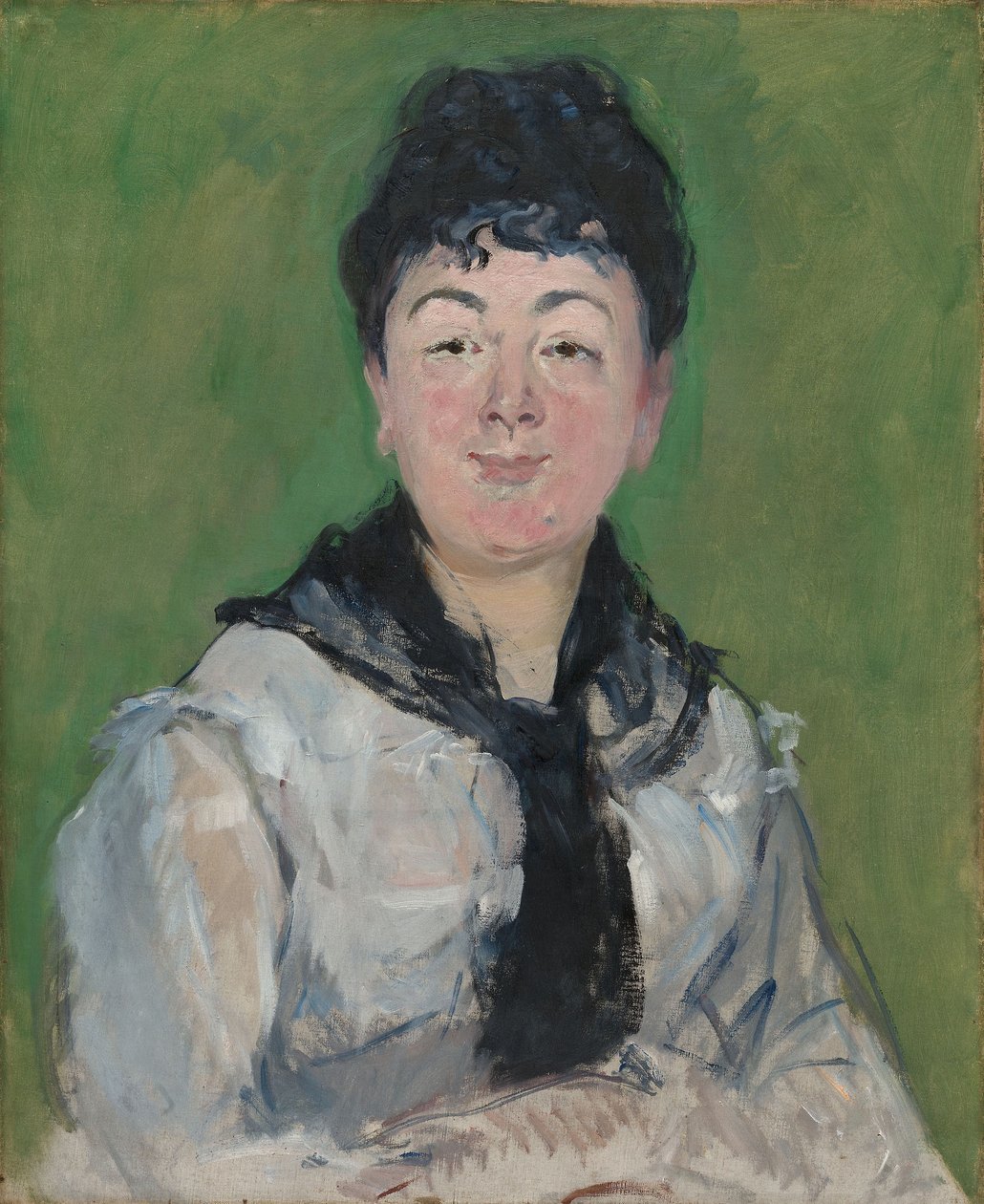 Portræt af en kvinde med en sort Fichu, ca. 1878 (olie på lærred) af Édouard Manet