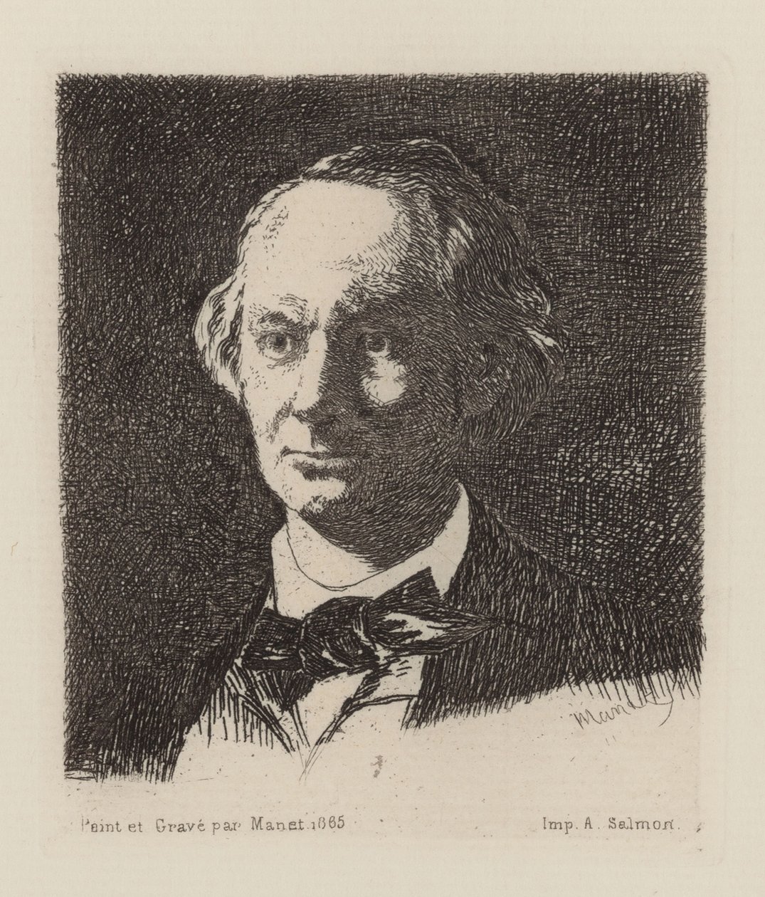 Portræt af digteren Charles Baudelaire 1821-1867 af Édouard Manet