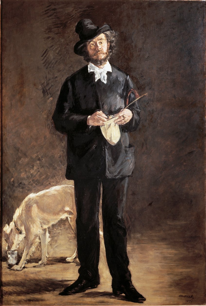 Portræt af digteren, maleren og billedhuggeren Gilbert-Marcellin Desboutin (Gilbert Marcelin) af Édouard Manet