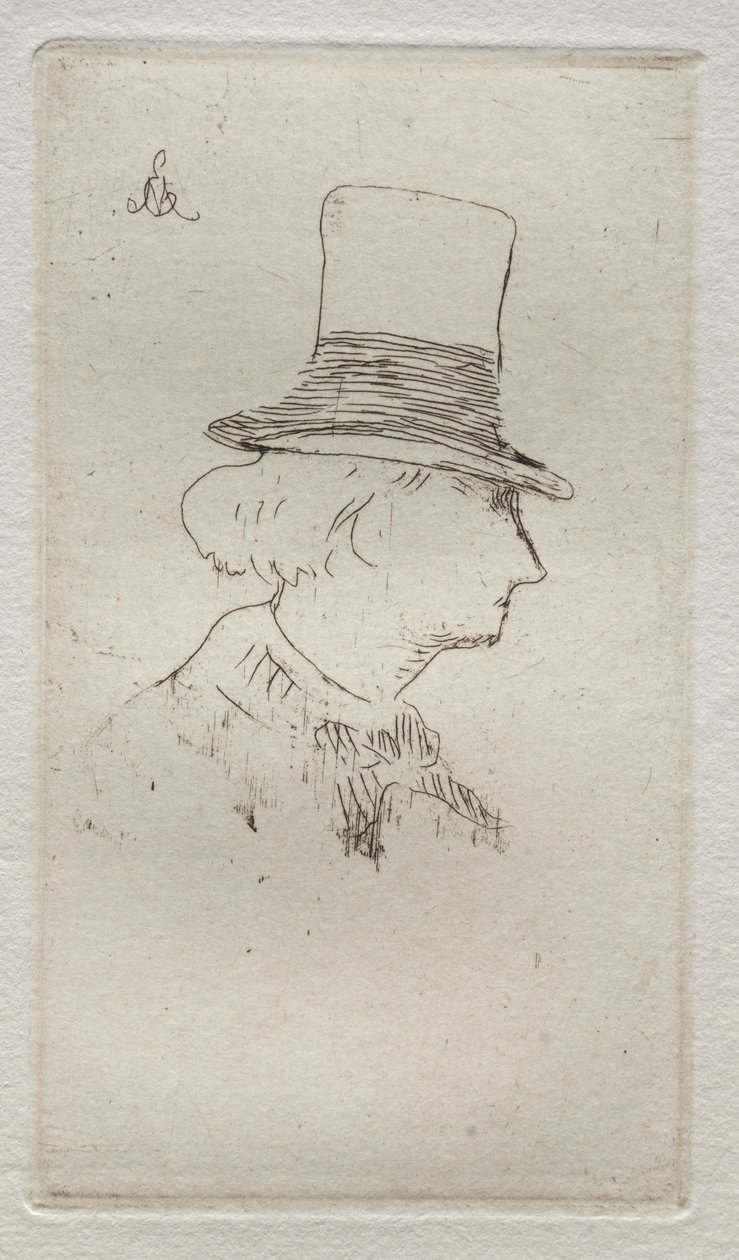 Profilportræt af Charles Baudelaire af Édouard Manet