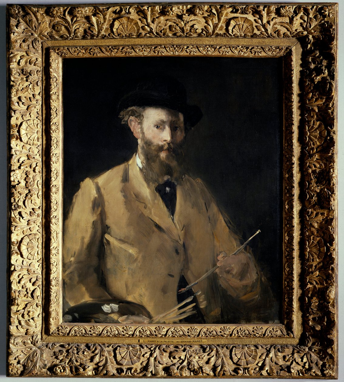 Selvportræt med palet Maleri af Edouard Manet (1832-1883) 1879 Privat samling af Édouard Manet