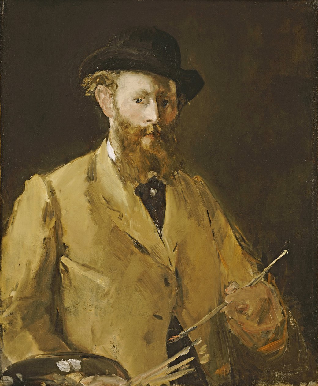 Selvportræt med palet af Édouard Manet