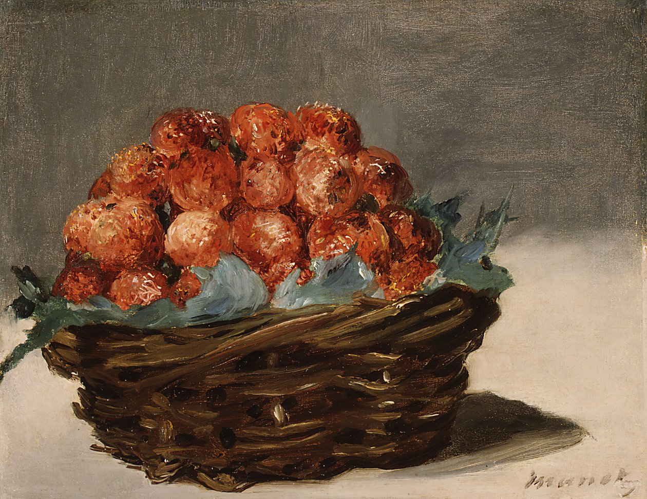Jordbær, ca. 1882. SLET - dublet af Édouard Manet