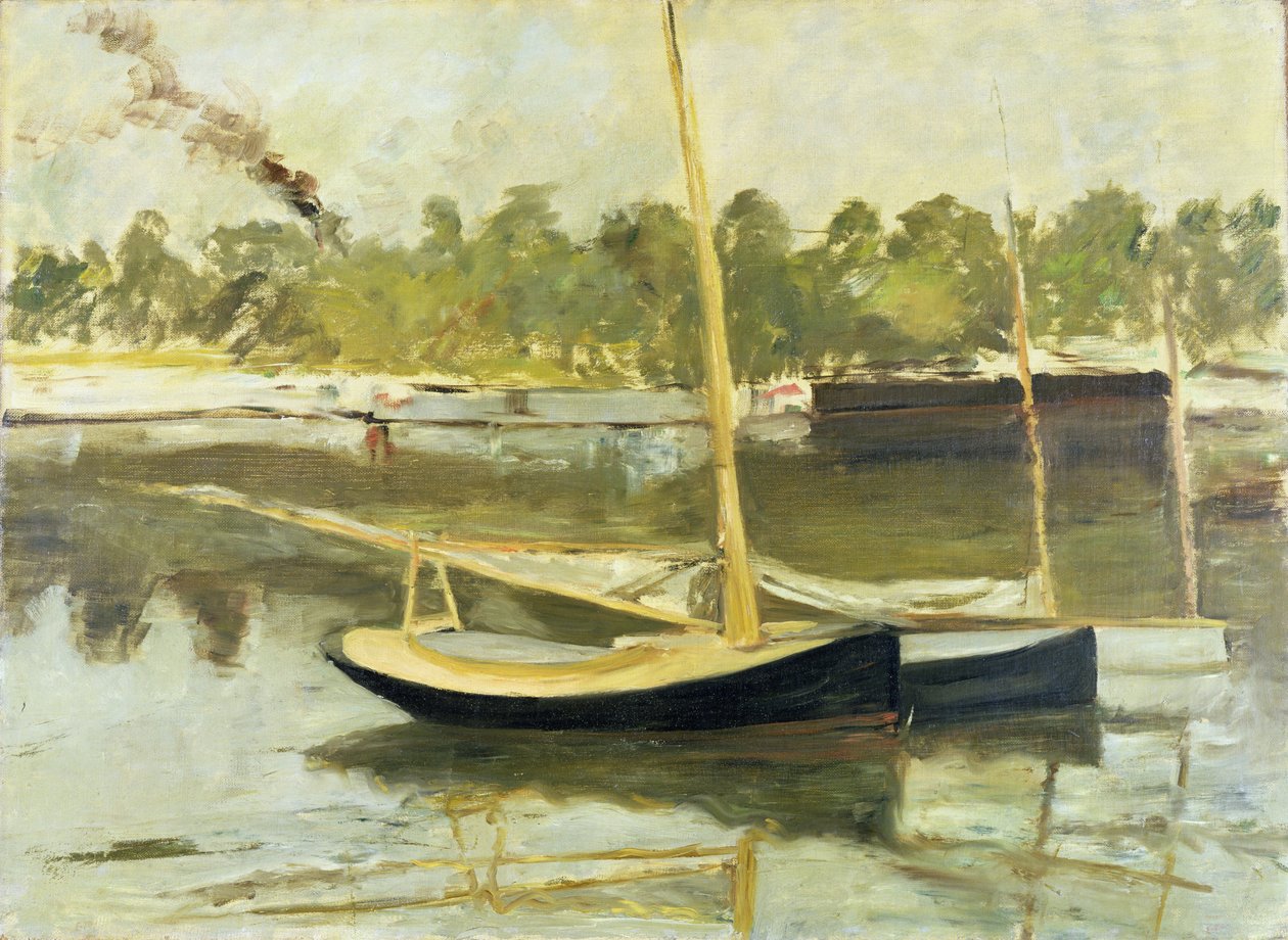 Studie af en båd ved Argenteuil af Édouard Manet