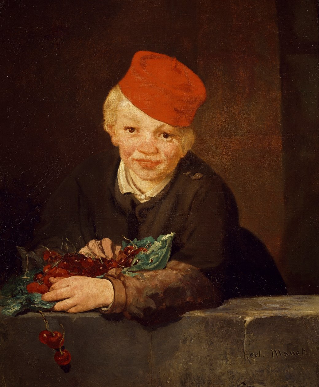 Drengen med kirsebærrene af Édouard Manet