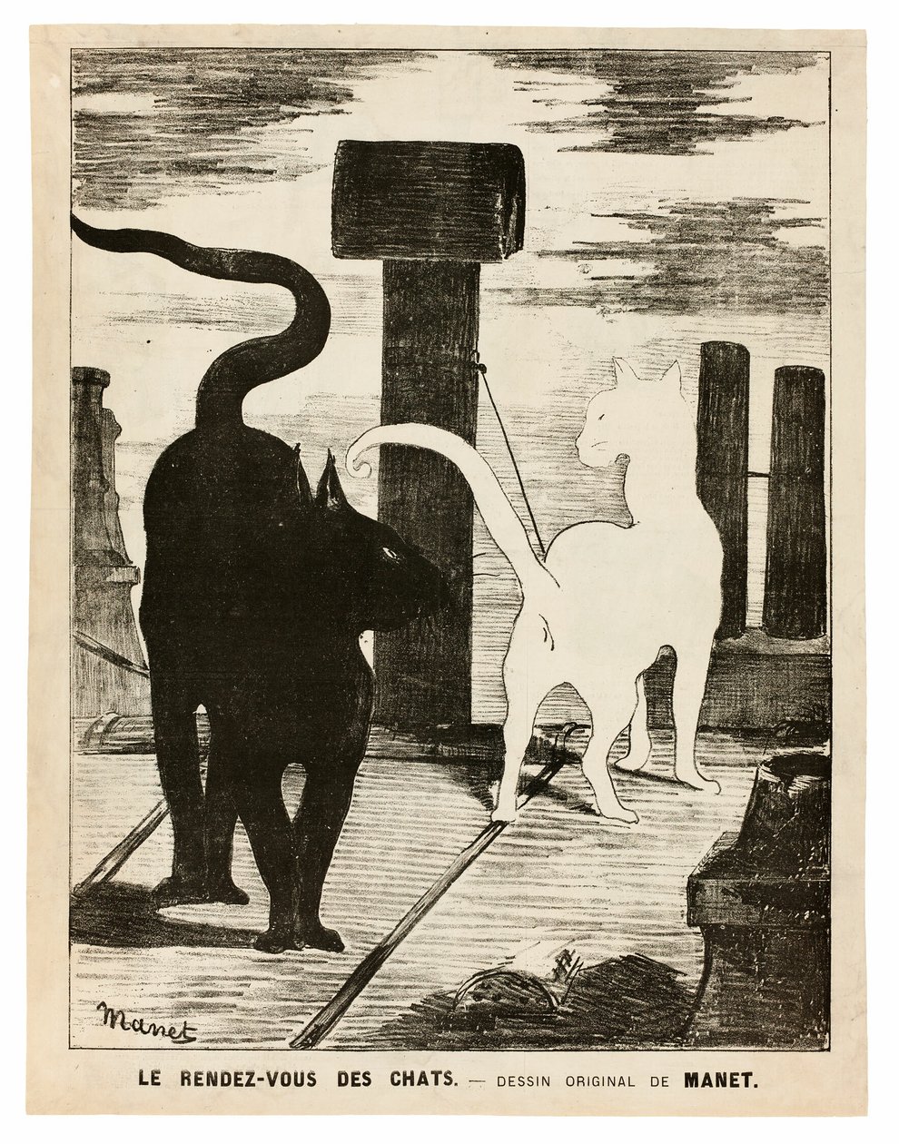 Kattenes rendezvous af Édouard Manet