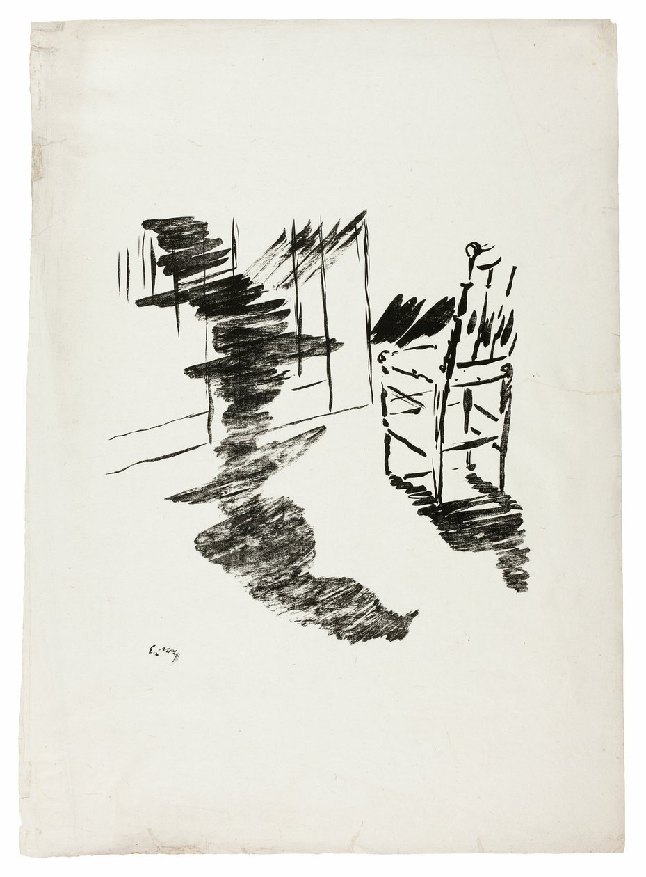 Stolen ("Den skygge, der ligger og svæver på gulvet..."), fra The Raven (Le Corbeau) af Édouard Manet