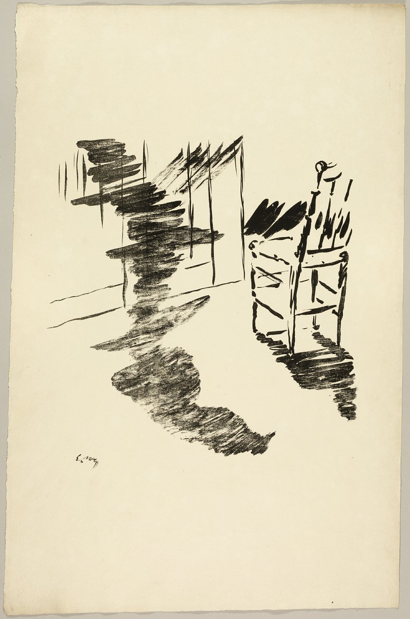 Stolen ("Den skygge, der ligger og svæver på gulvet..."), fra The Raven (Le Corbeau) af Édouard Manet