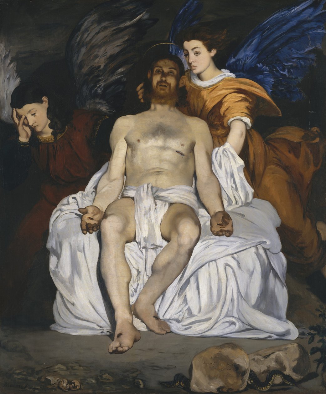 Den døde Kristus med engle af Édouard Manet