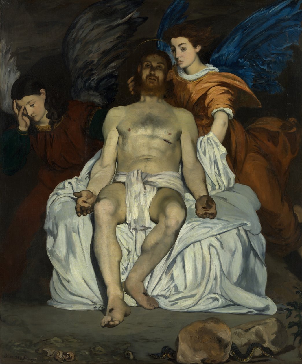 Den døde Kristus med engle, 1864. af Édouard Manet