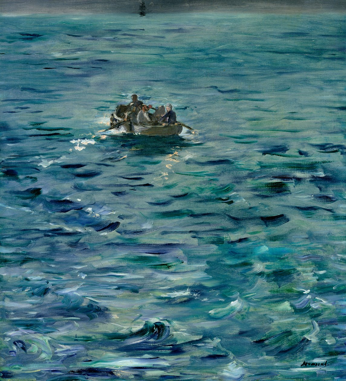 Henri de Rocheforts flugt (1831-1915) 20. marts 1874, 1880-81 af Édouard Manet