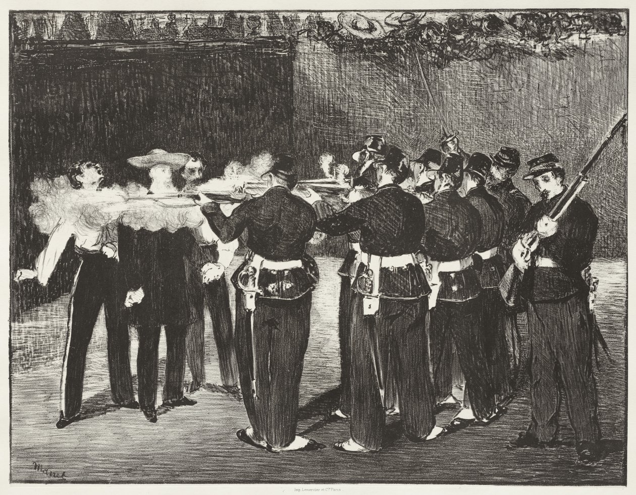 Henrettelsen af kejser Maximilian af Edouard Manet