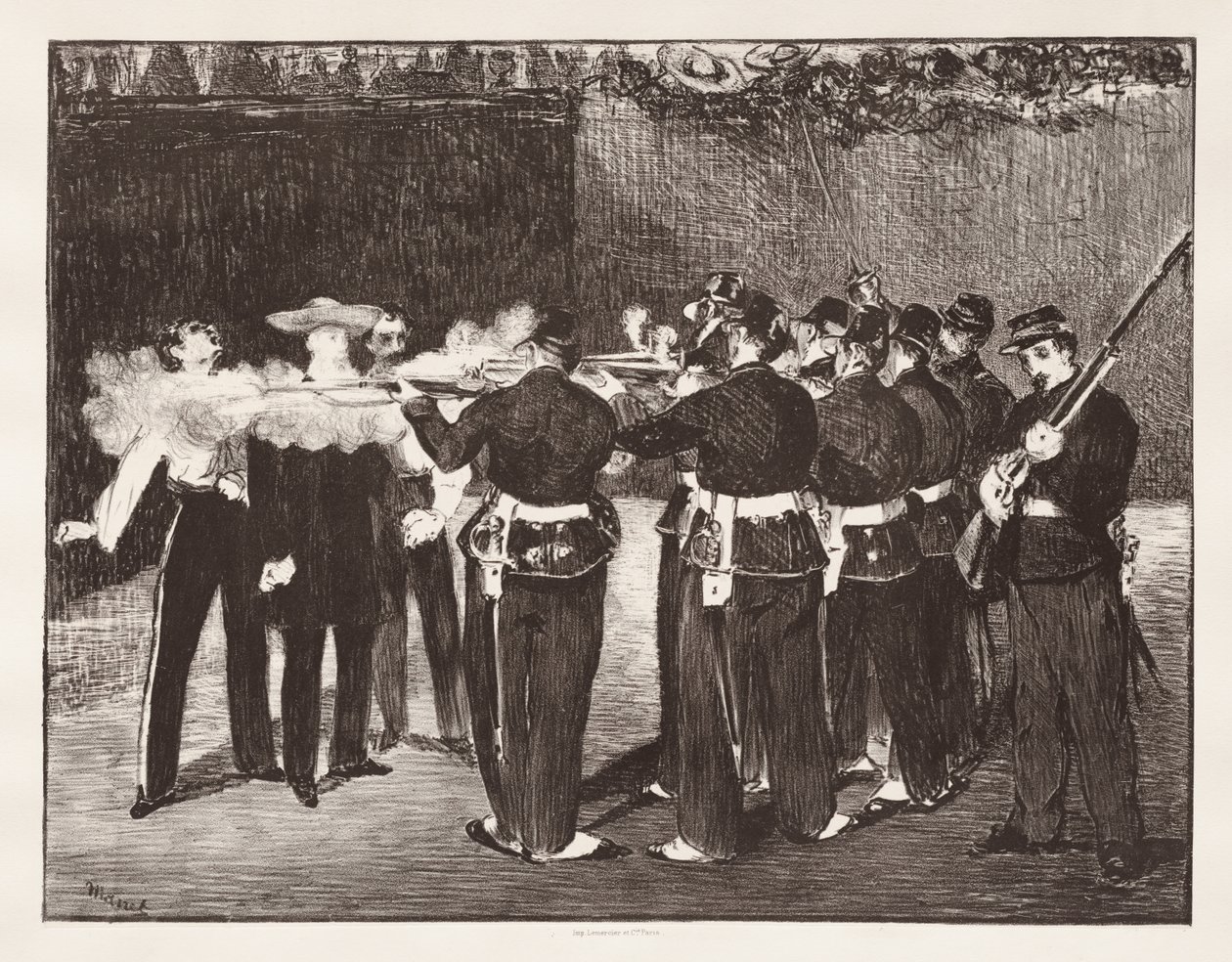 Henrettelsen af kejser Maximilian af Édouard Manet