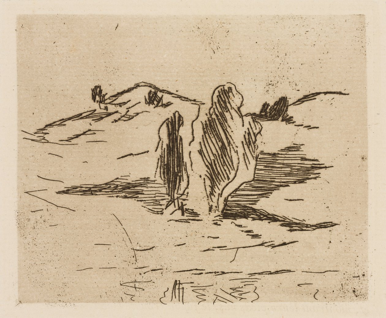 Den høje dal, planche 3 fra Le Fleuve af Édouard Manet
