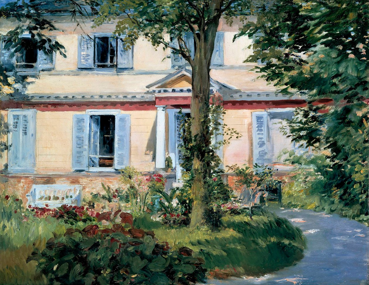 Huset i Rueil, 1882 af Édouard Manet
