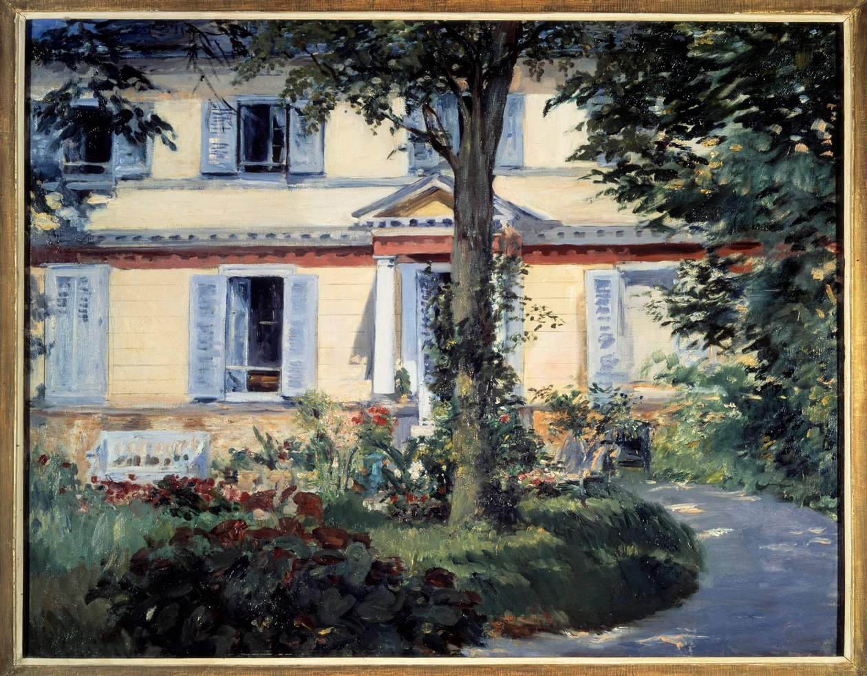 The House of Rueil Maleri af Edouard Manet (1832-1883) 1882 Berlin, Staatliche museum af Édouard Manet
