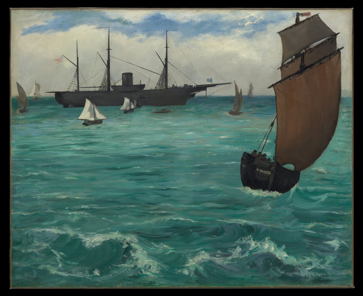 „Kearsarge“ ved Boulogne af Édouard Manet