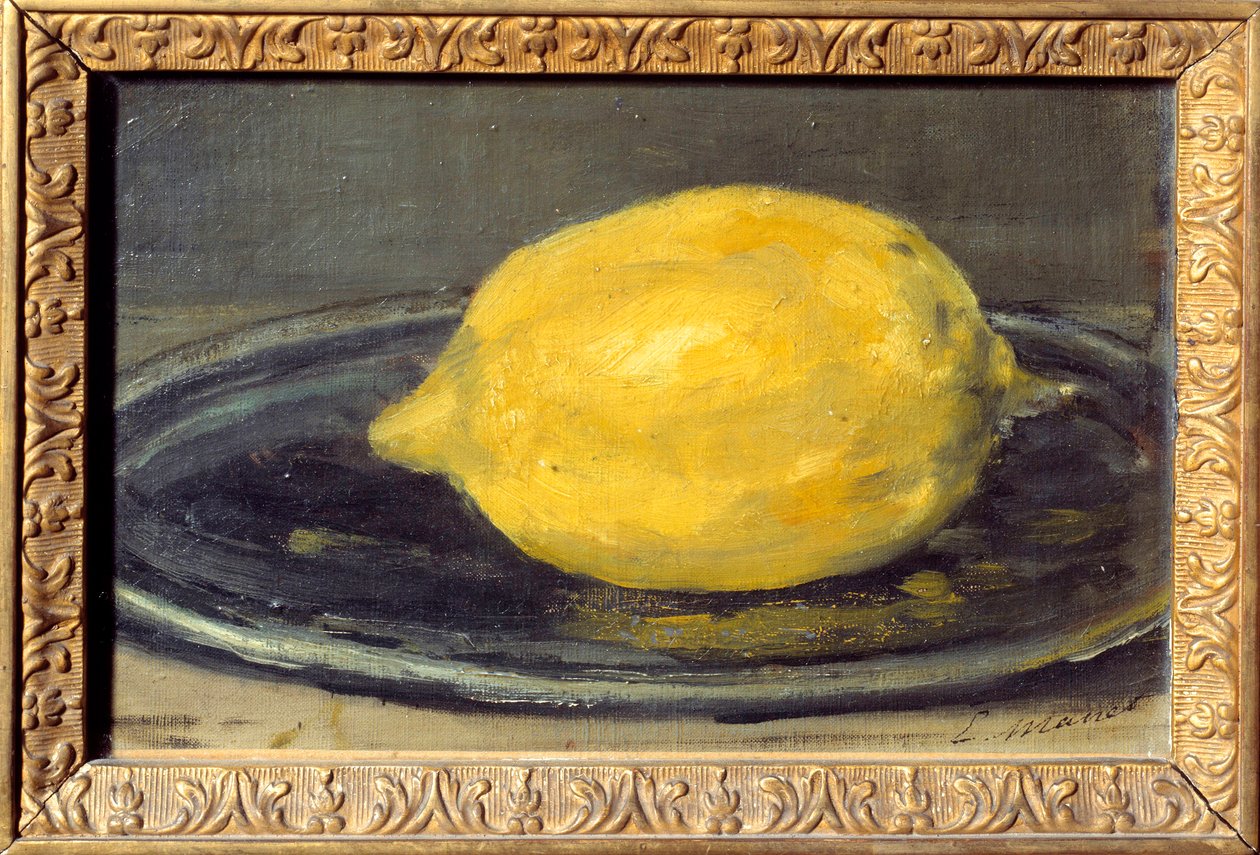 Citronmaleriet af Edouard Manet (1832-1883). 1880. Søn. 0,14x0,22 m Paris. Musee d