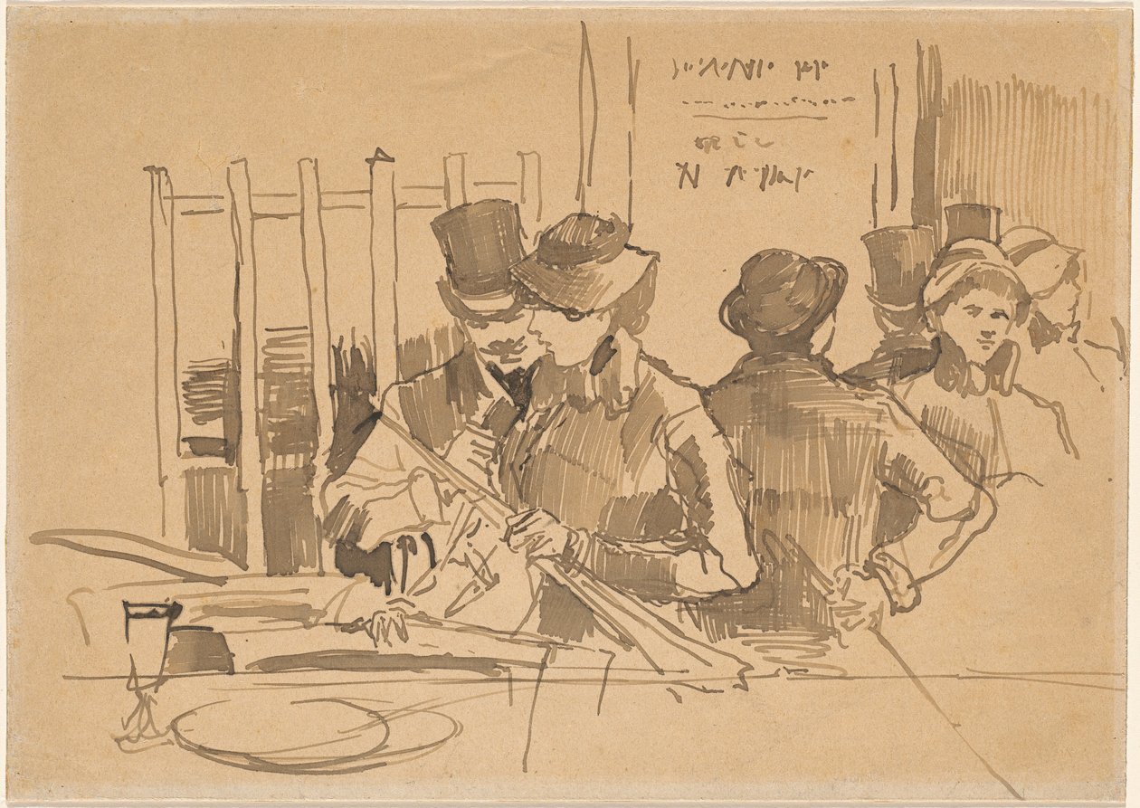 Jernbanerestauranten, ca. 1879. af Édouard Manet