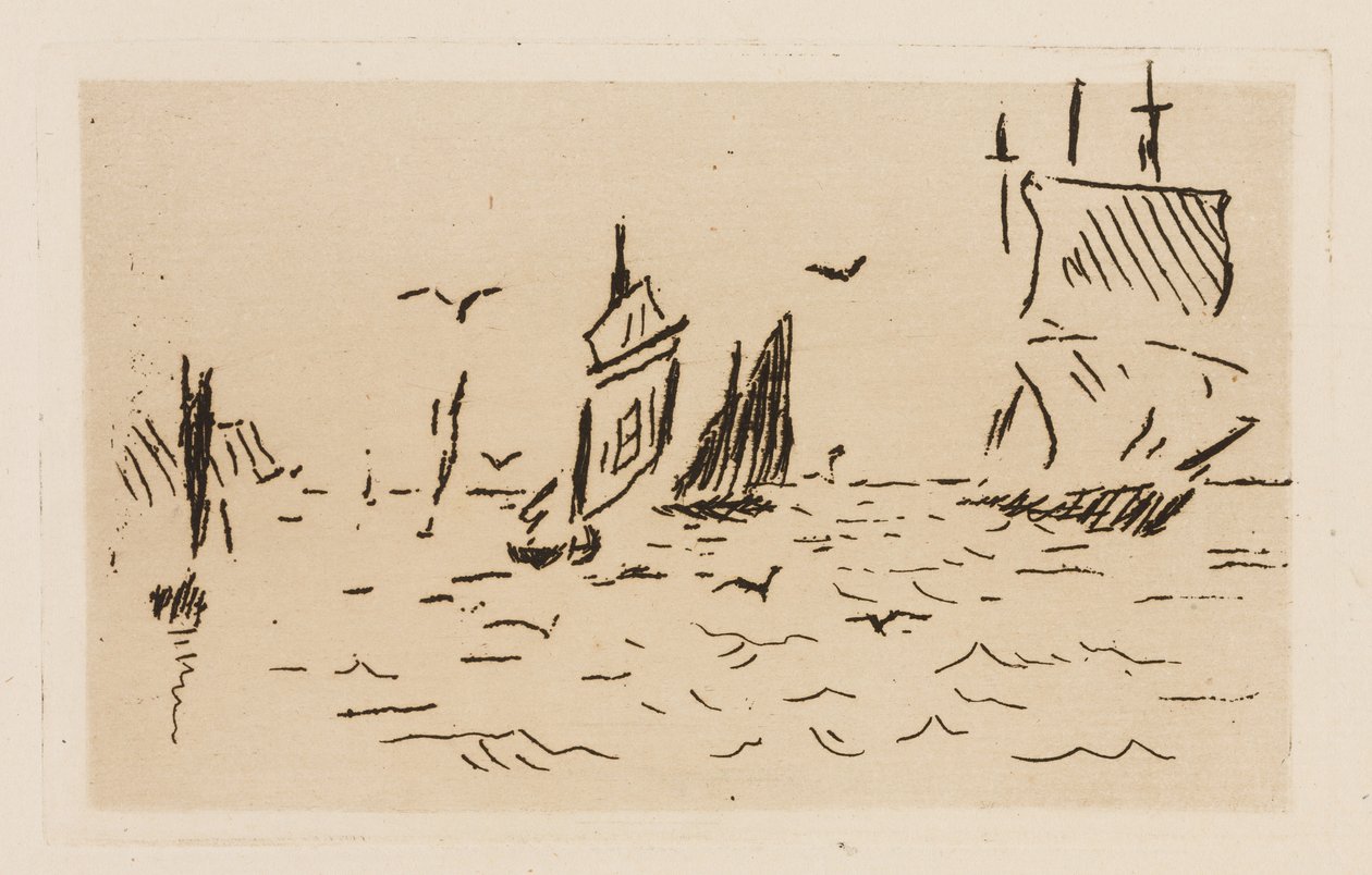Havet, planche 7 fra Le Fleuve af Édouard Manet
