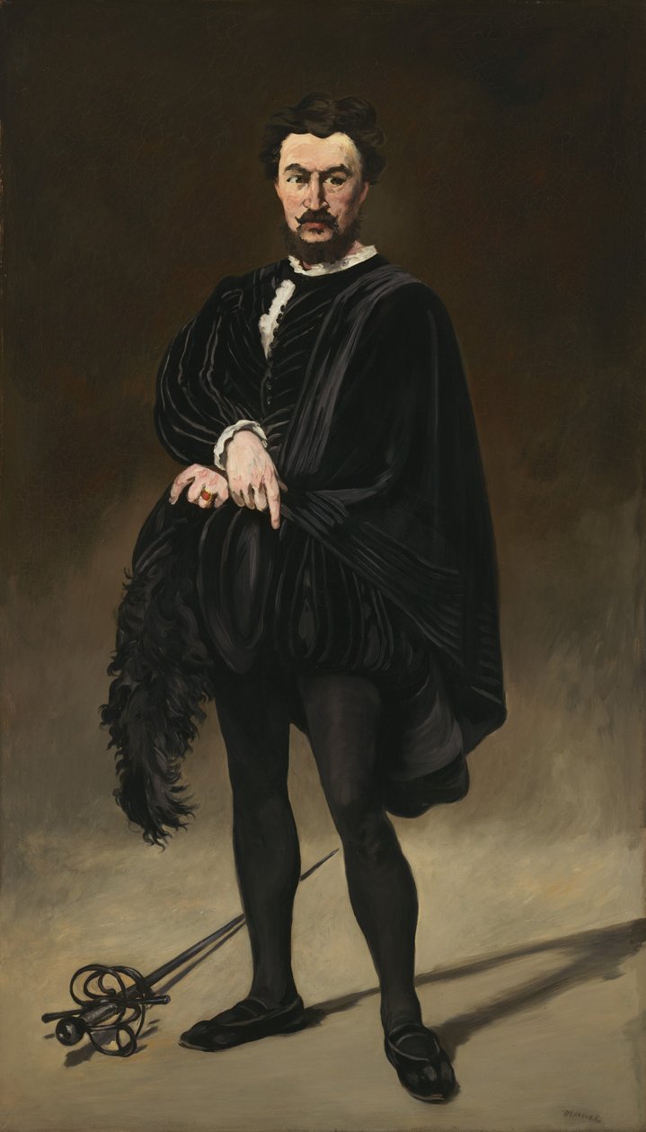 Den tragiske skuespiller (Rouvière som Hamlet) af Édouard Manet