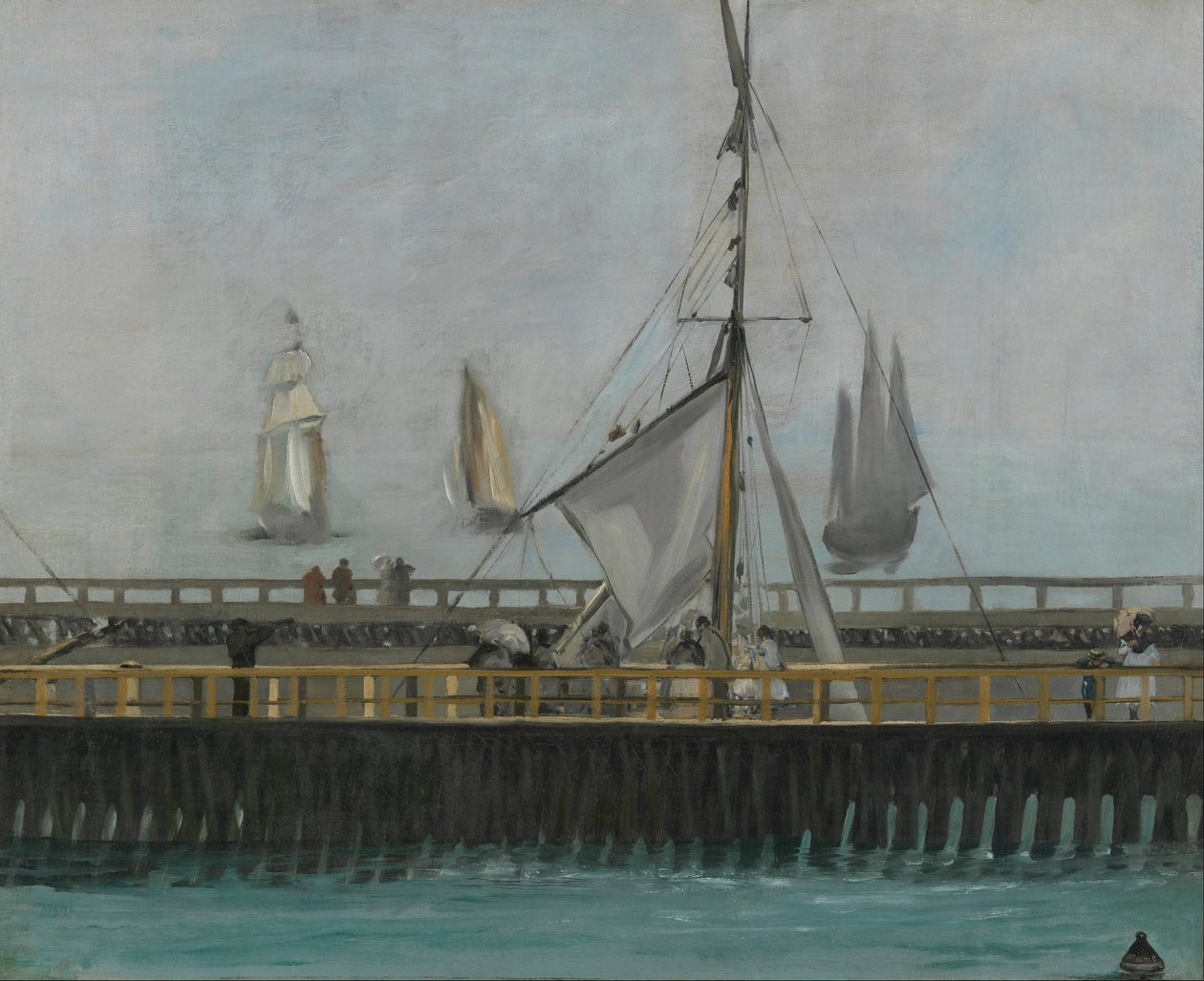 Anløbsbroen i Boulogne-sur-Mer af Édouard Manet