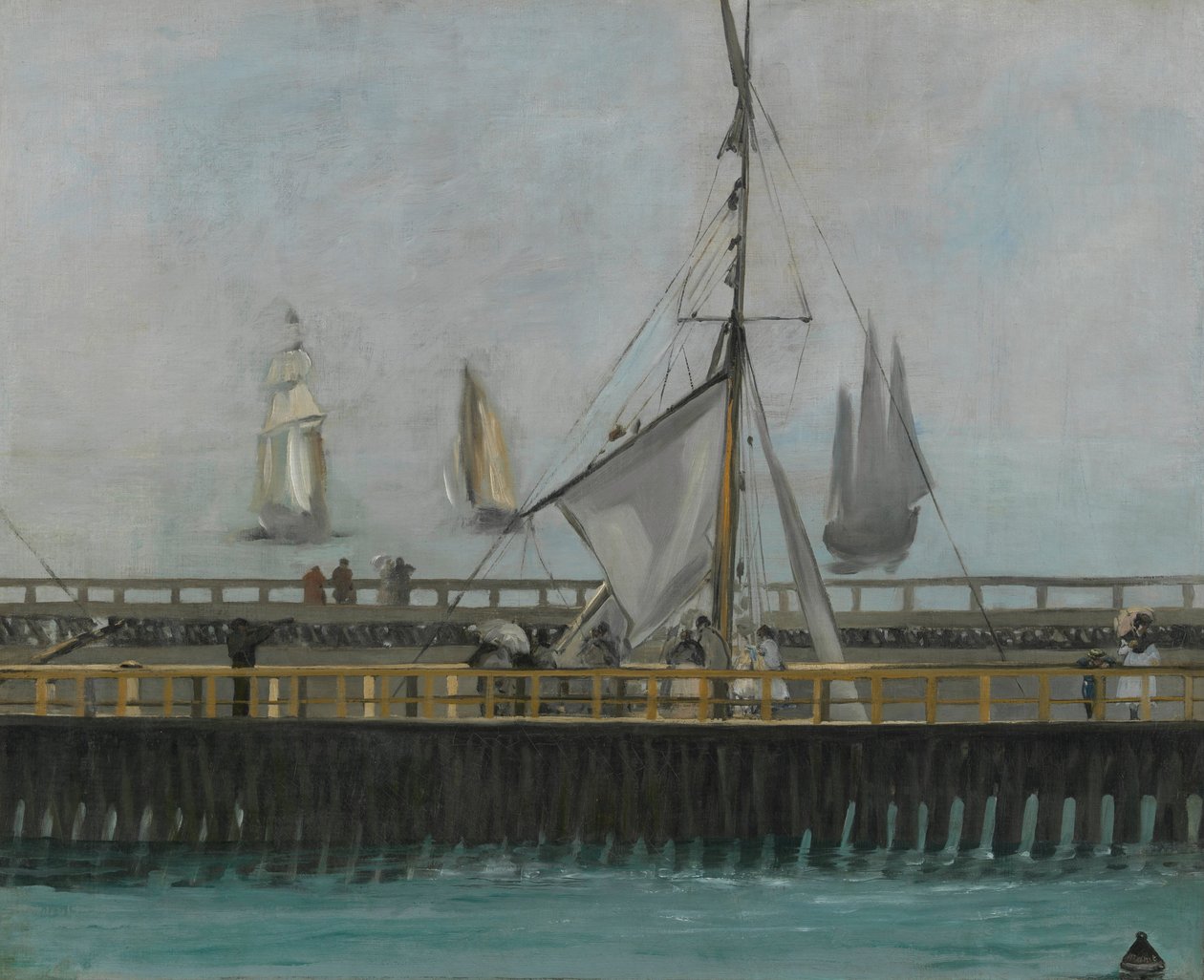 Anløbsbroen i Boulogne-sur-Mer, 1868 af Édouard Manet