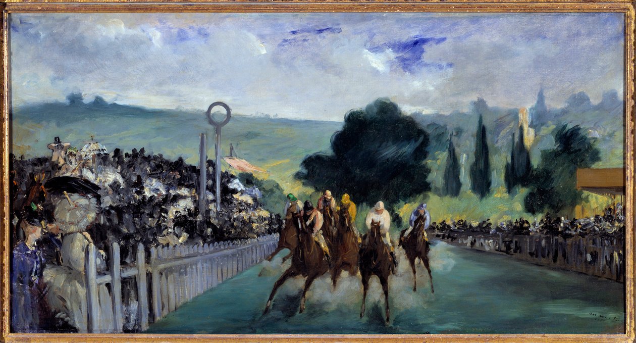 Løbene på Longchamp af Édouard Manet