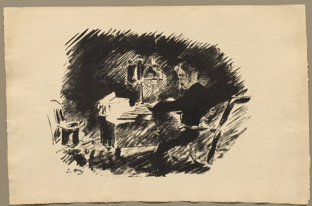 Under lampen af Édouard Manet