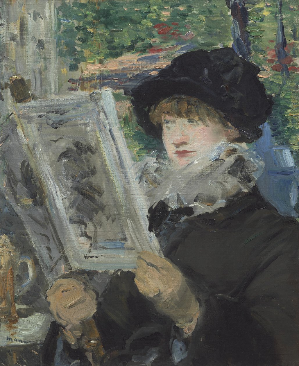 Kvinde læser, 1879-80 af Édouard Manet