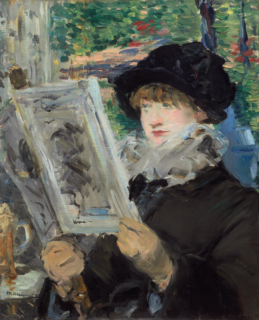 Kvinde læser, 188081. af Édouard Manet