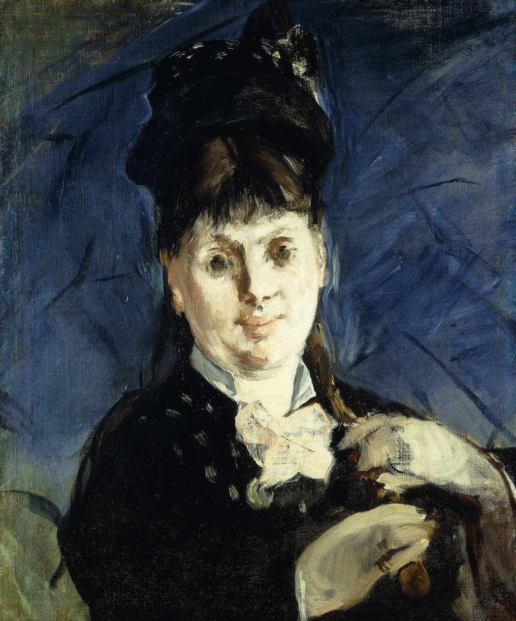 Kvinde og en paraply; Kvinden med en parasol, ca. 1875 af Édouard Manet