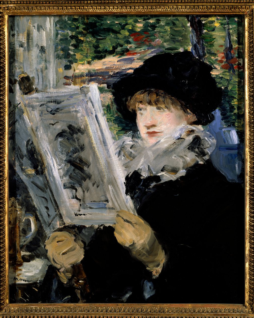 Kvinde læser af Édouard Manet