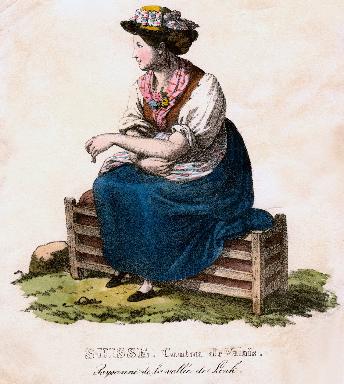 schweizisk kvinde, c1825. af Edouard Pingret