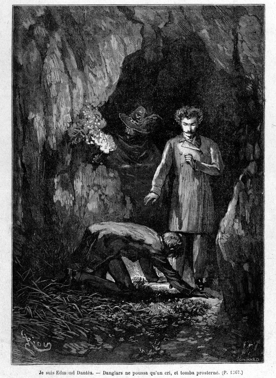 Jeg er Edmond Dantès - Indgravering af Riou, i "" Greven af ​​Monte-Cristo"" af A. Dumas, red. Jules Rouff & Cie af Edouard Riou